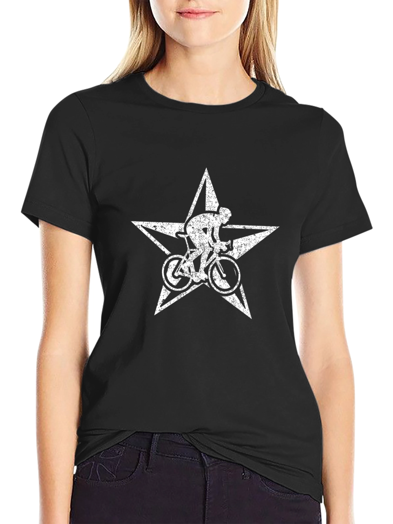 Cyclist Star Graphic Tee - Black