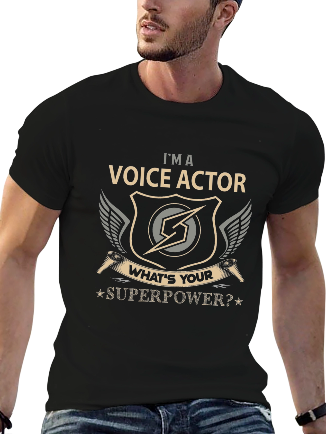 Voice Actor Superpower Graphic T-Shirt