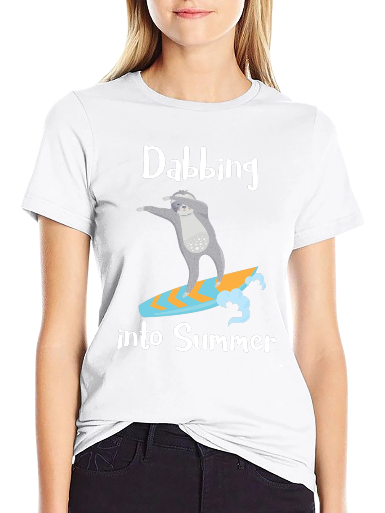 Dabbing Sloth Summer T-Shirt - Surfing Tee