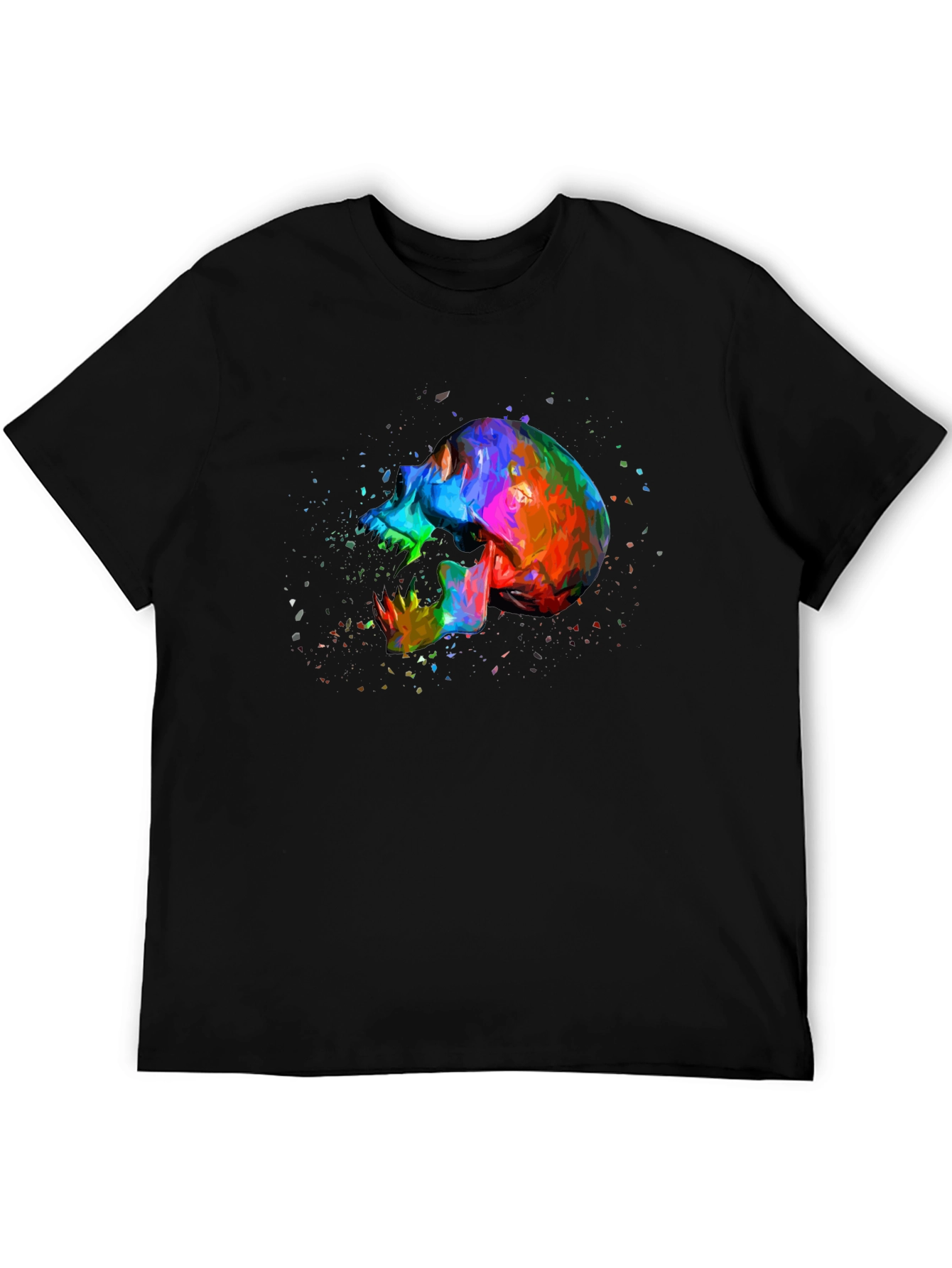 Vivid Skull Graphic Tee - Bold Artistic Design