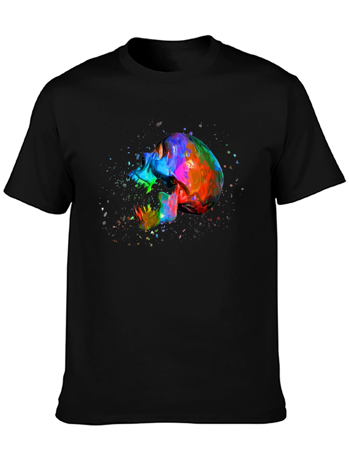 Vivid Skull Graphic Tee - Bold Artistic Design