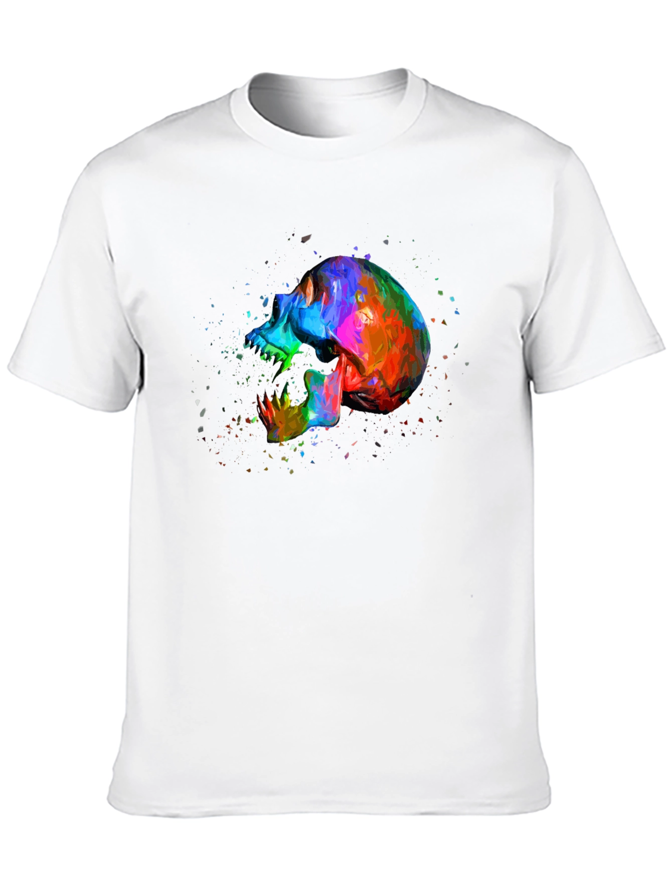 Vivid Skull Graphic Tee - Bold Artistic Design