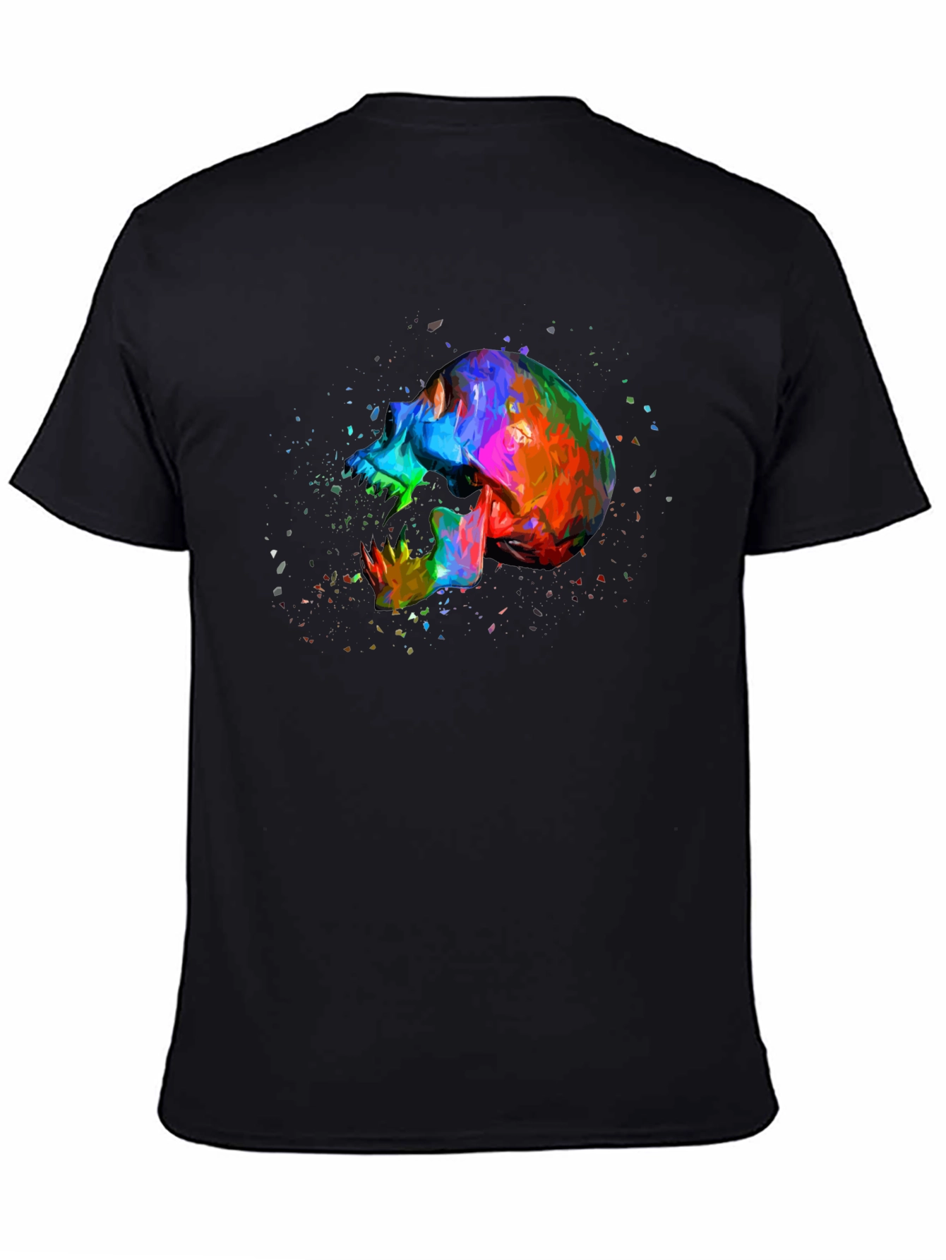 Vivid Skull Graphic Tee - Bold Artistic Design