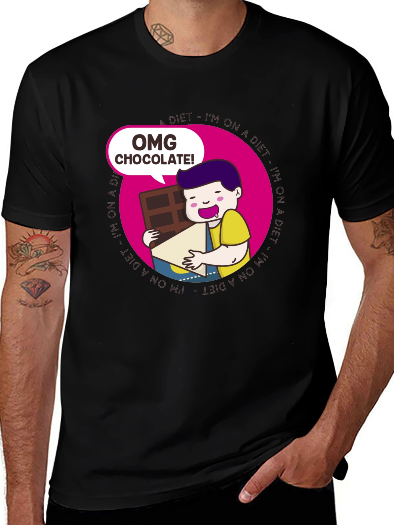 OMG Chocolate T-Shirt - Diet Humor Tee