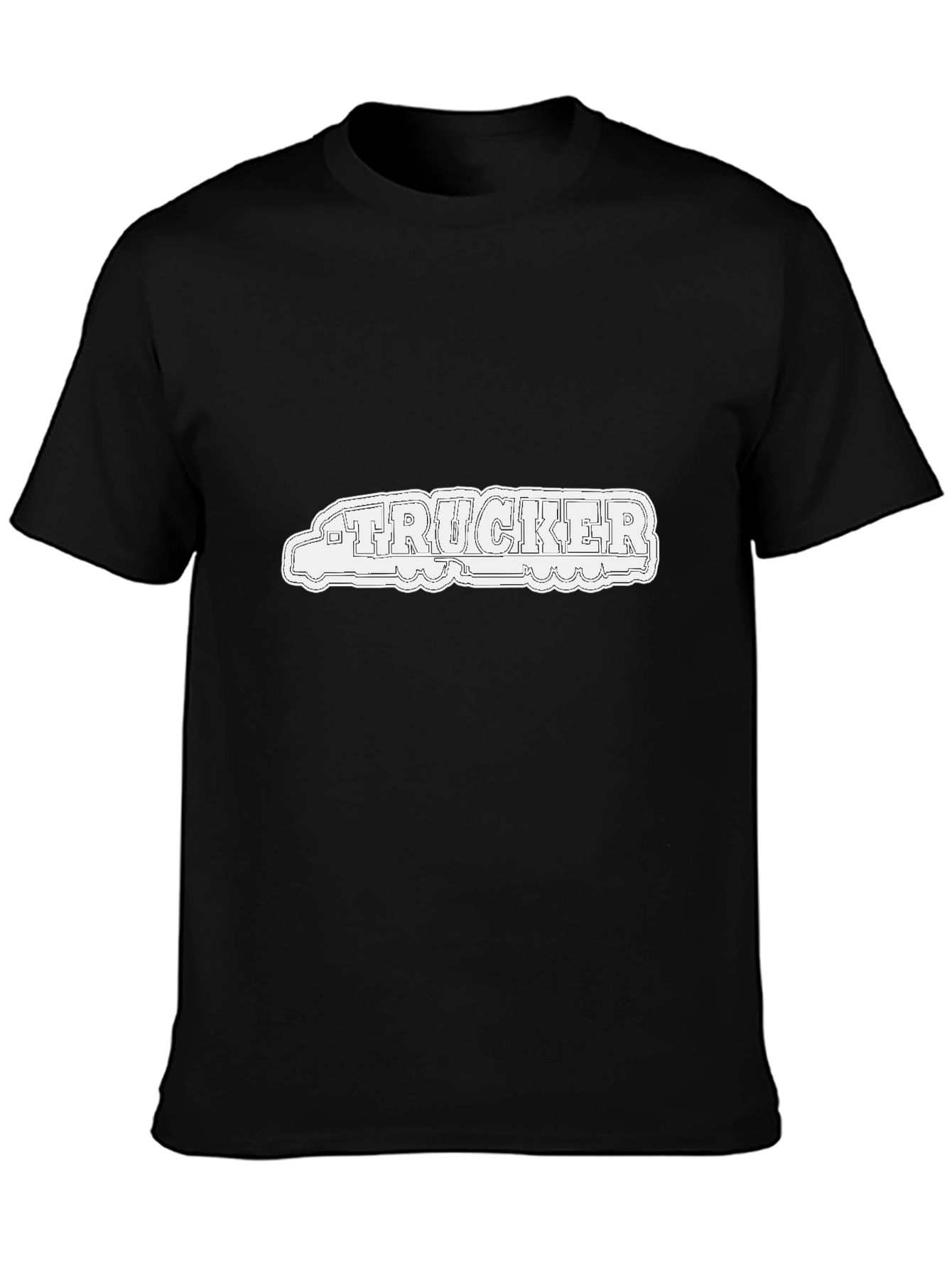Trucker Graphic Tee - Cool Black T-Shirt