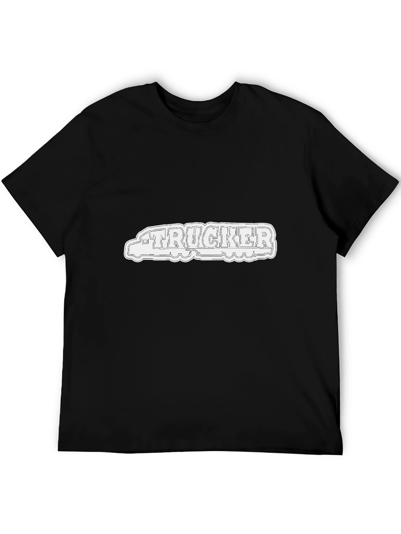 Trucker Graphic Tee - Cool Black T-Shirt