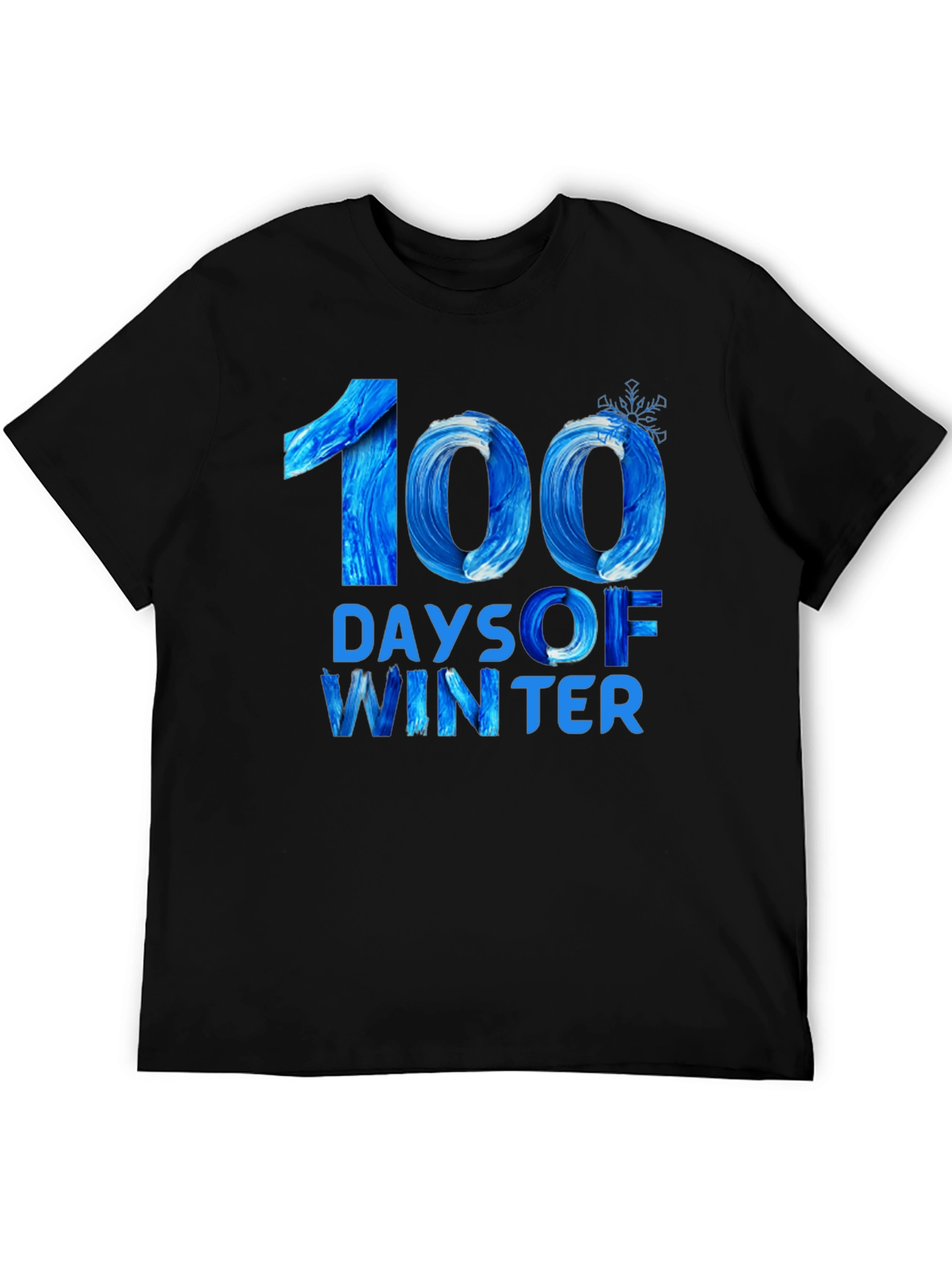 100 Days of Winter Black T-Shirt