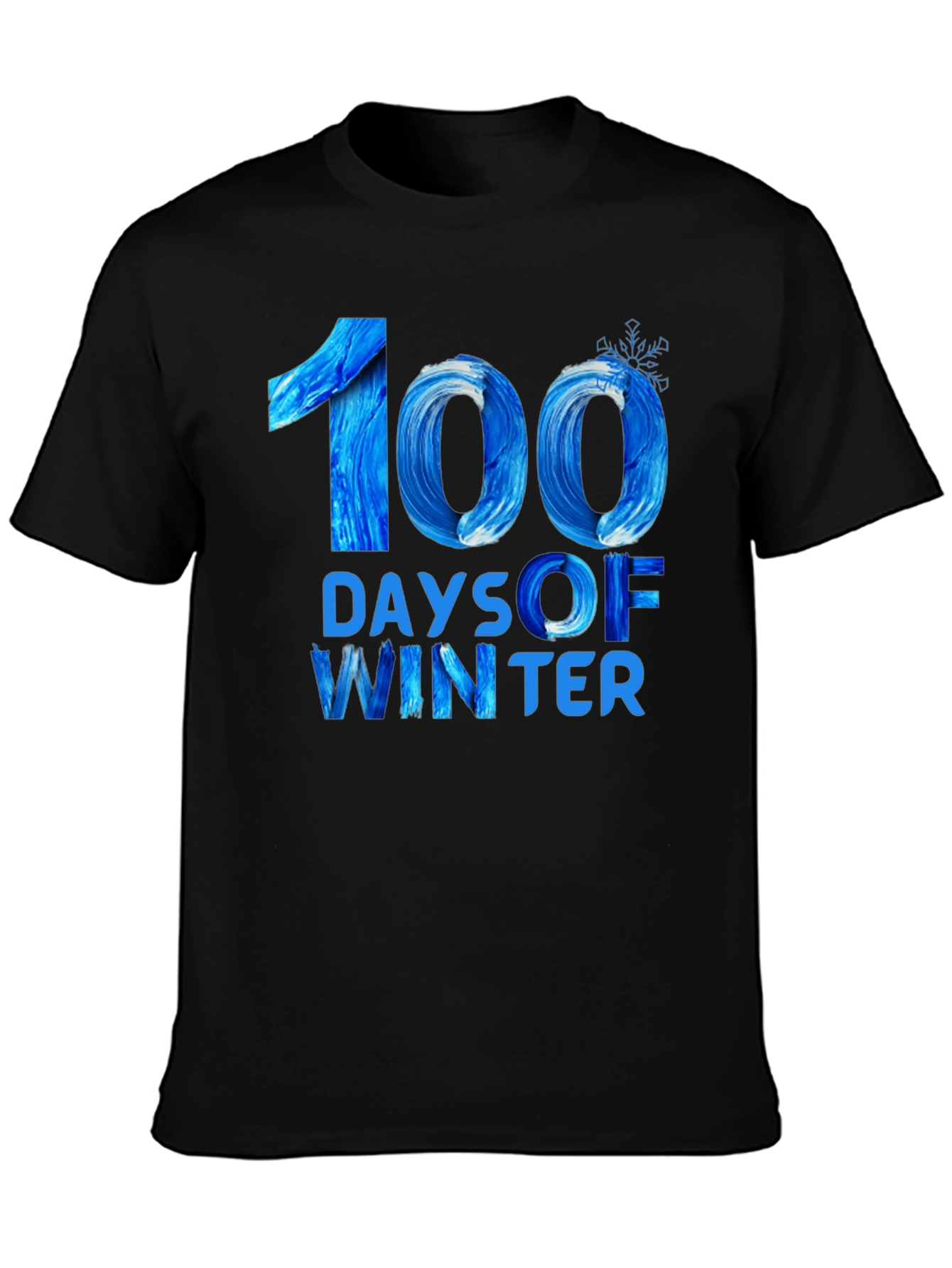 100 Days of Winter Black T-Shirt