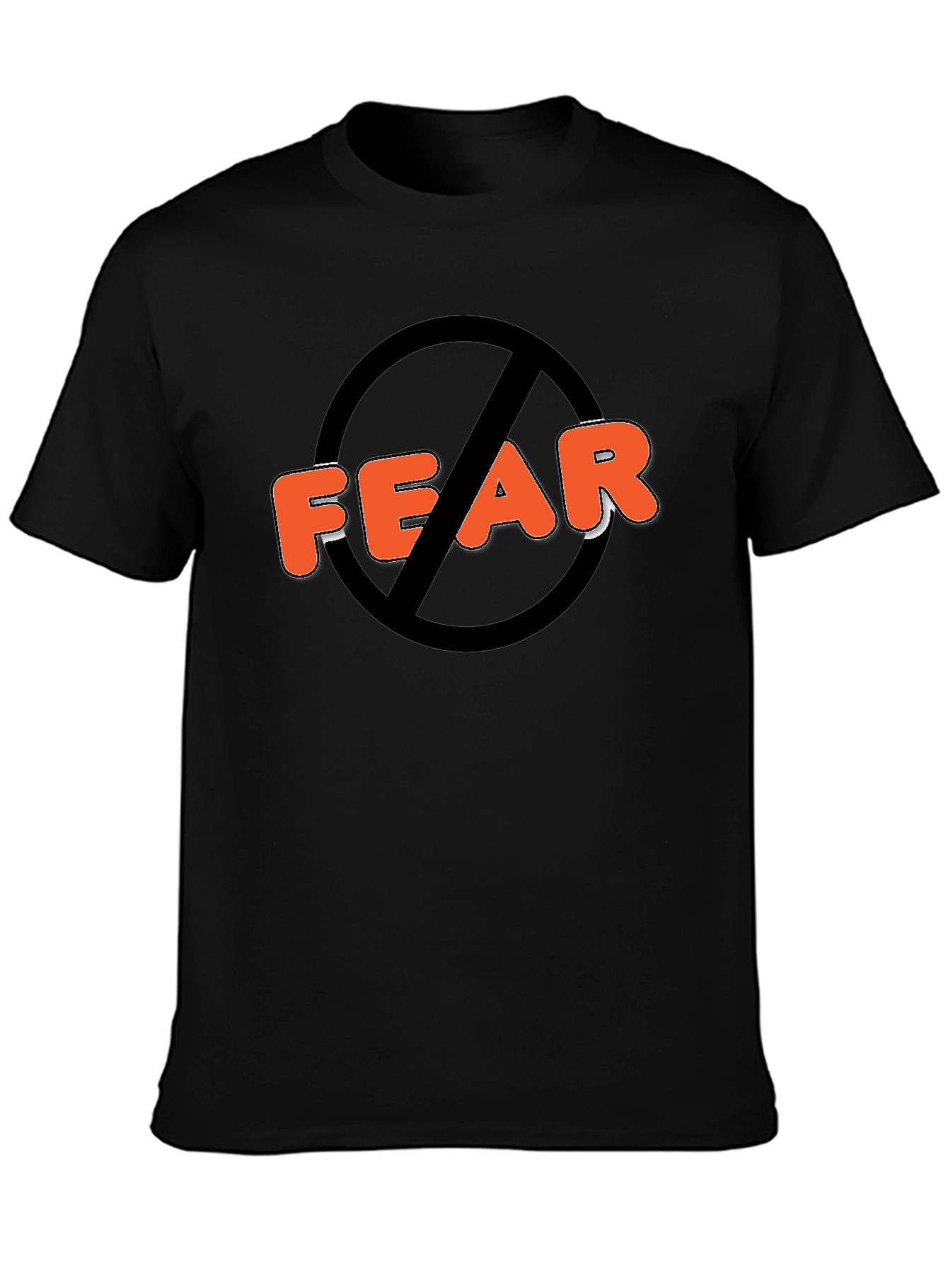 No Fear Black Graphic Tee - Statement T-Shirt