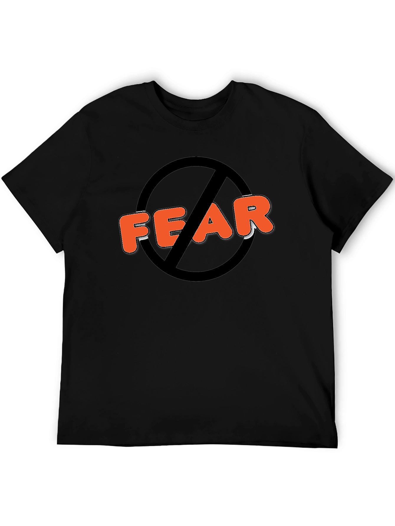 No Fear Black Graphic Tee - Statement T-Shirt