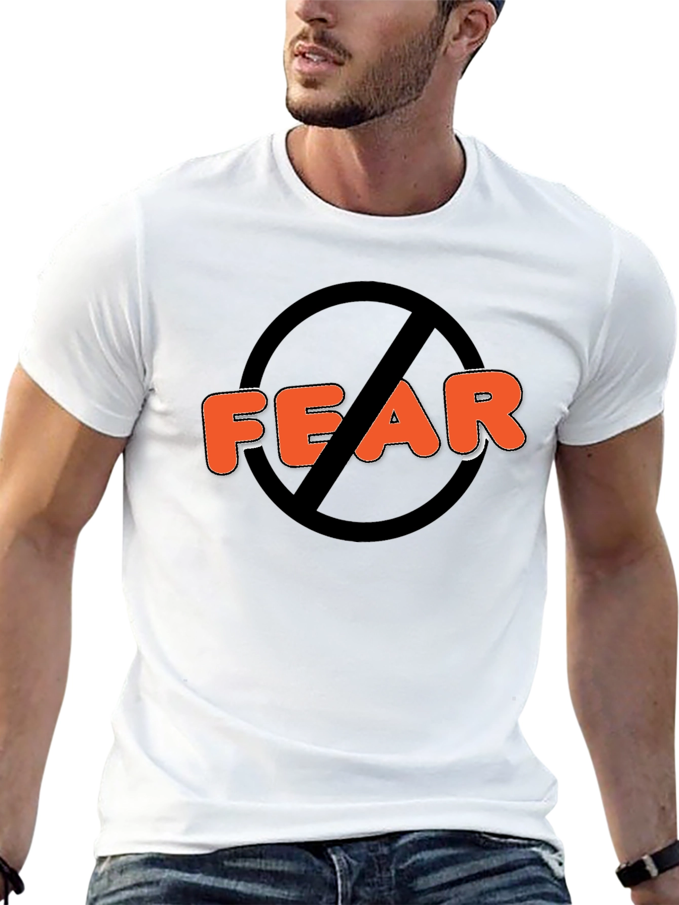 No Fear Black Graphic Tee - Statement T-Shirt