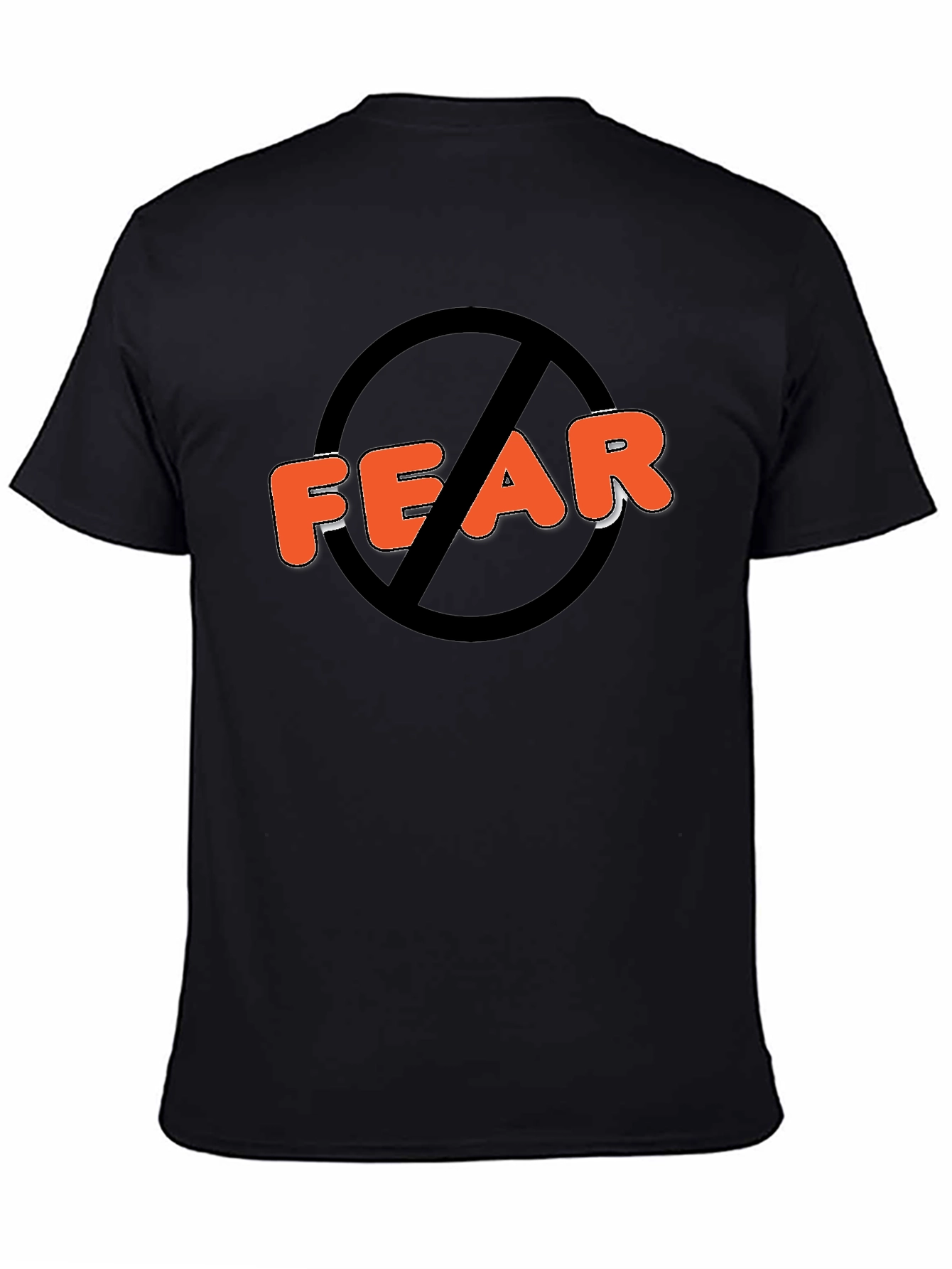 No Fear Black Graphic Tee - Statement T-Shirt