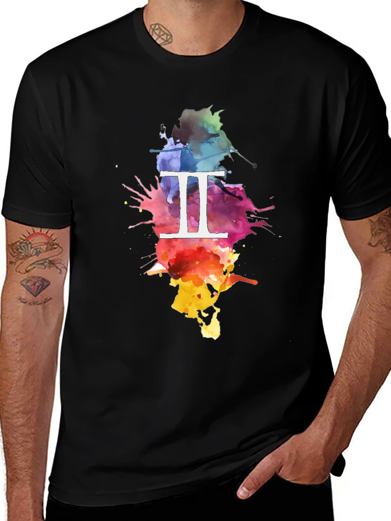 Gemini Zodiac Watercolor T-Shirt