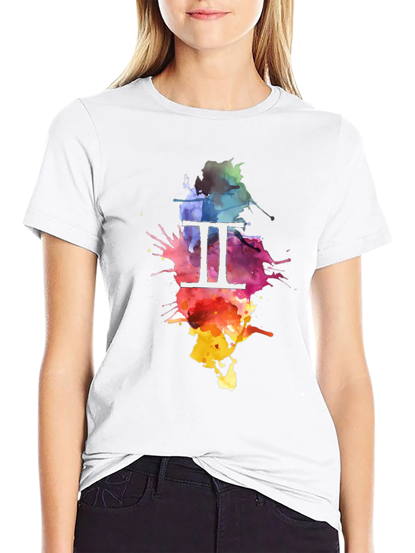 Gemini Zodiac Watercolor T-Shirt