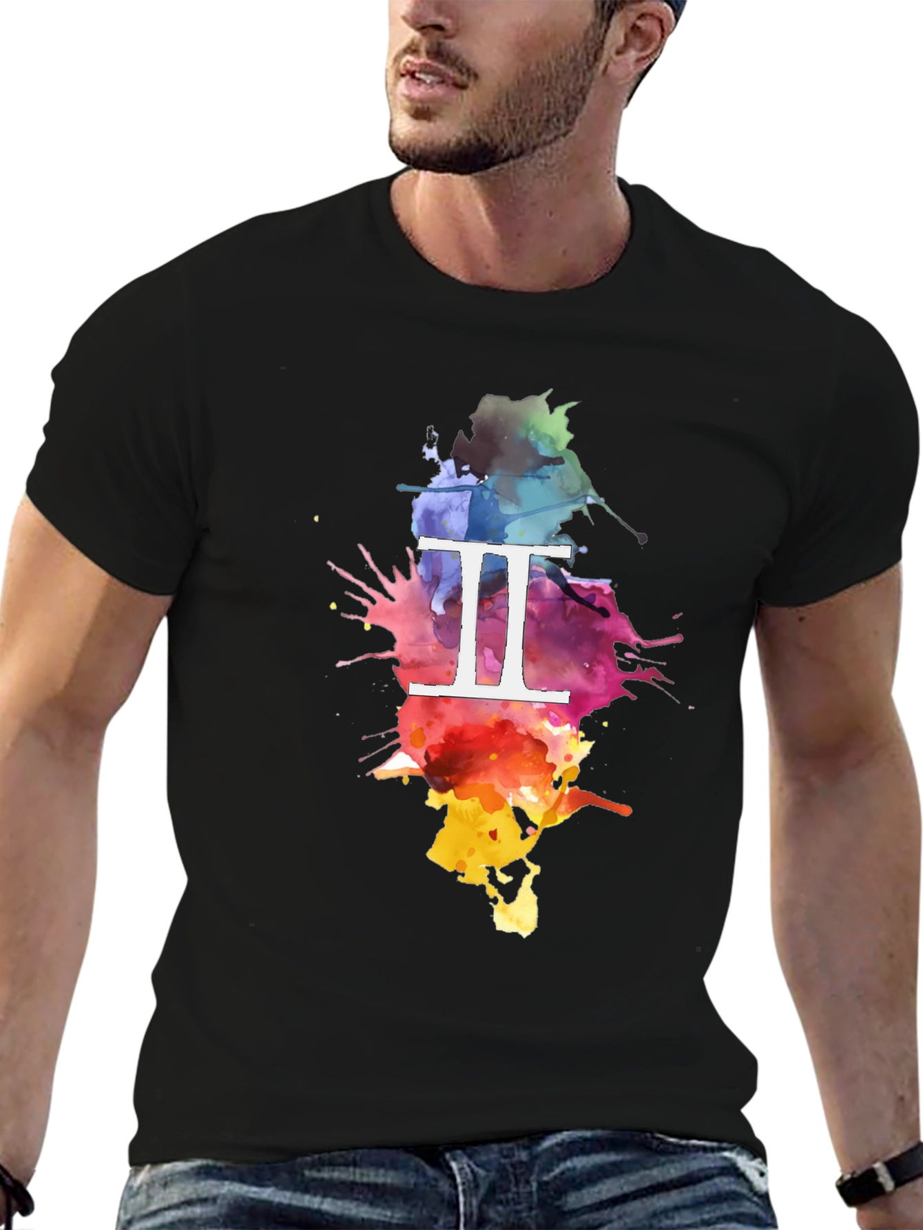 Gemini Zodiac Watercolor T-Shirt