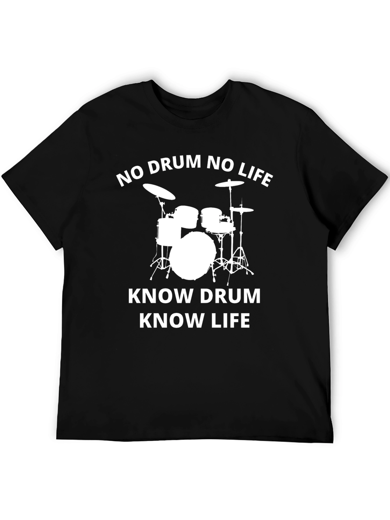 No Drum No Life Black T-Shirt