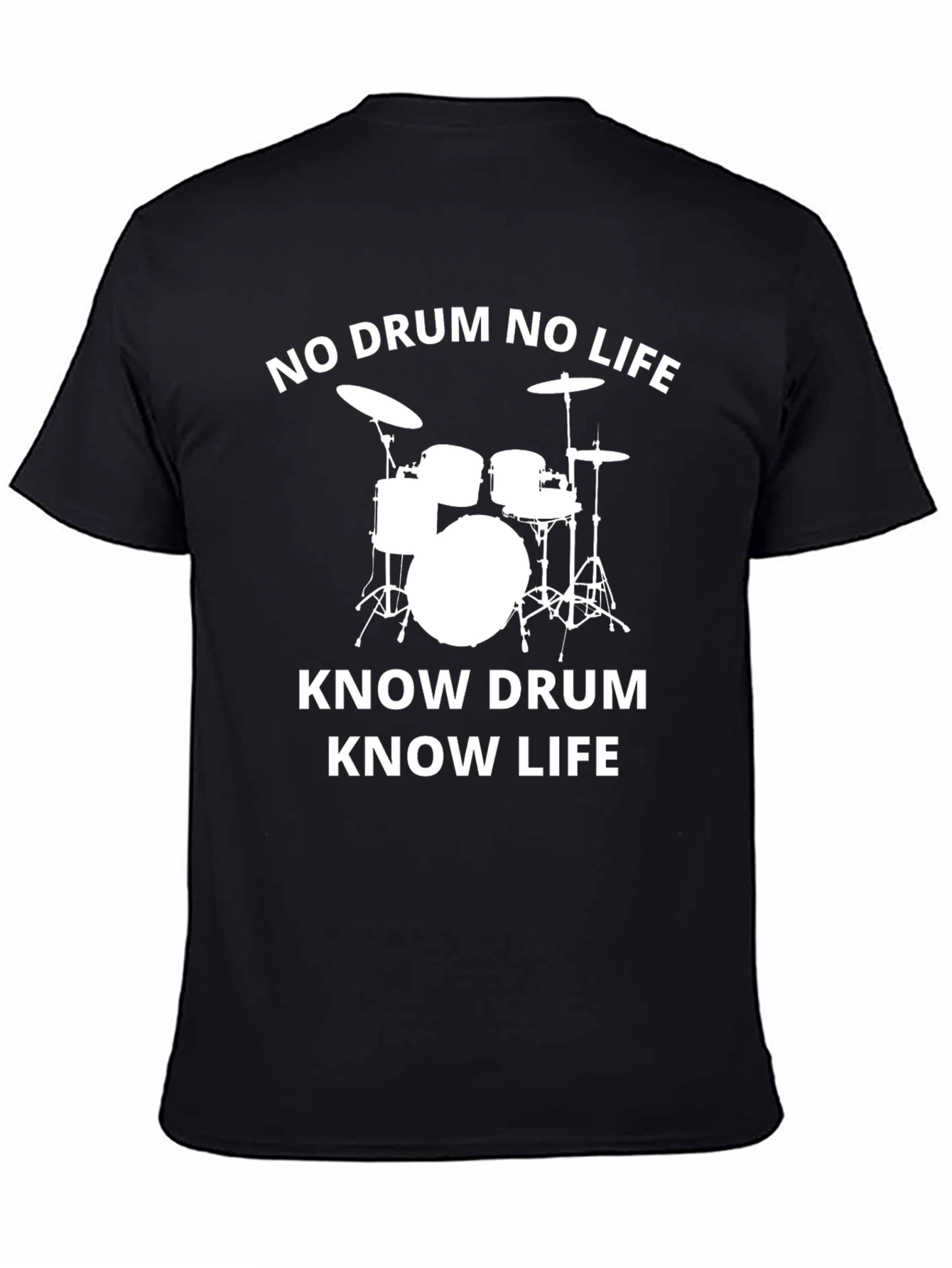 No Drum No Life Black T-Shirt