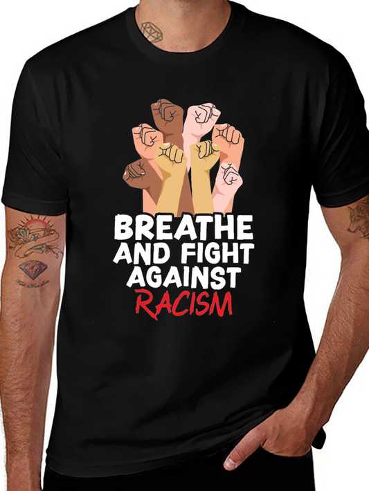 Breathe and Fight Racism Graphic Tee