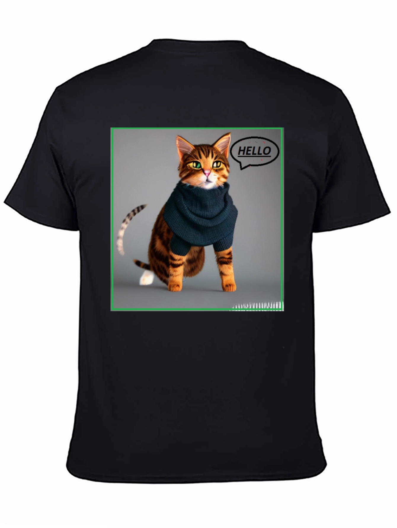 Cat in Scarf Graphic Tee