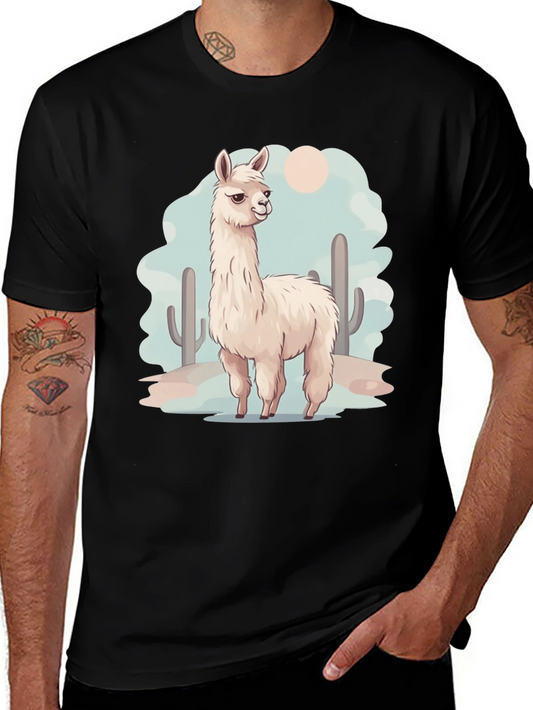 Llama Desert Graphic Tee - Cool & Casual