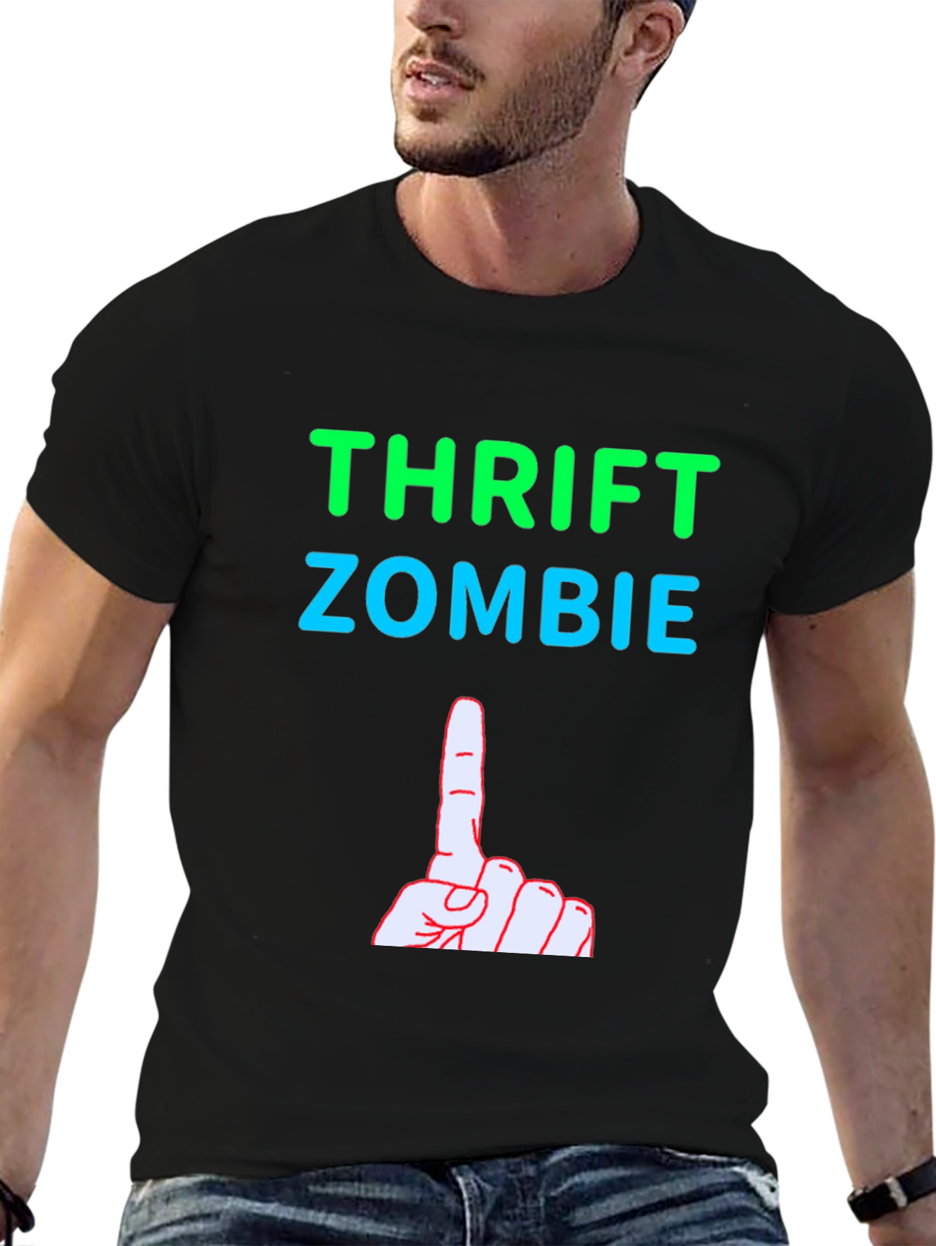 Thrift Zombie Graphic Tee - Quirky Humor T-Shirt