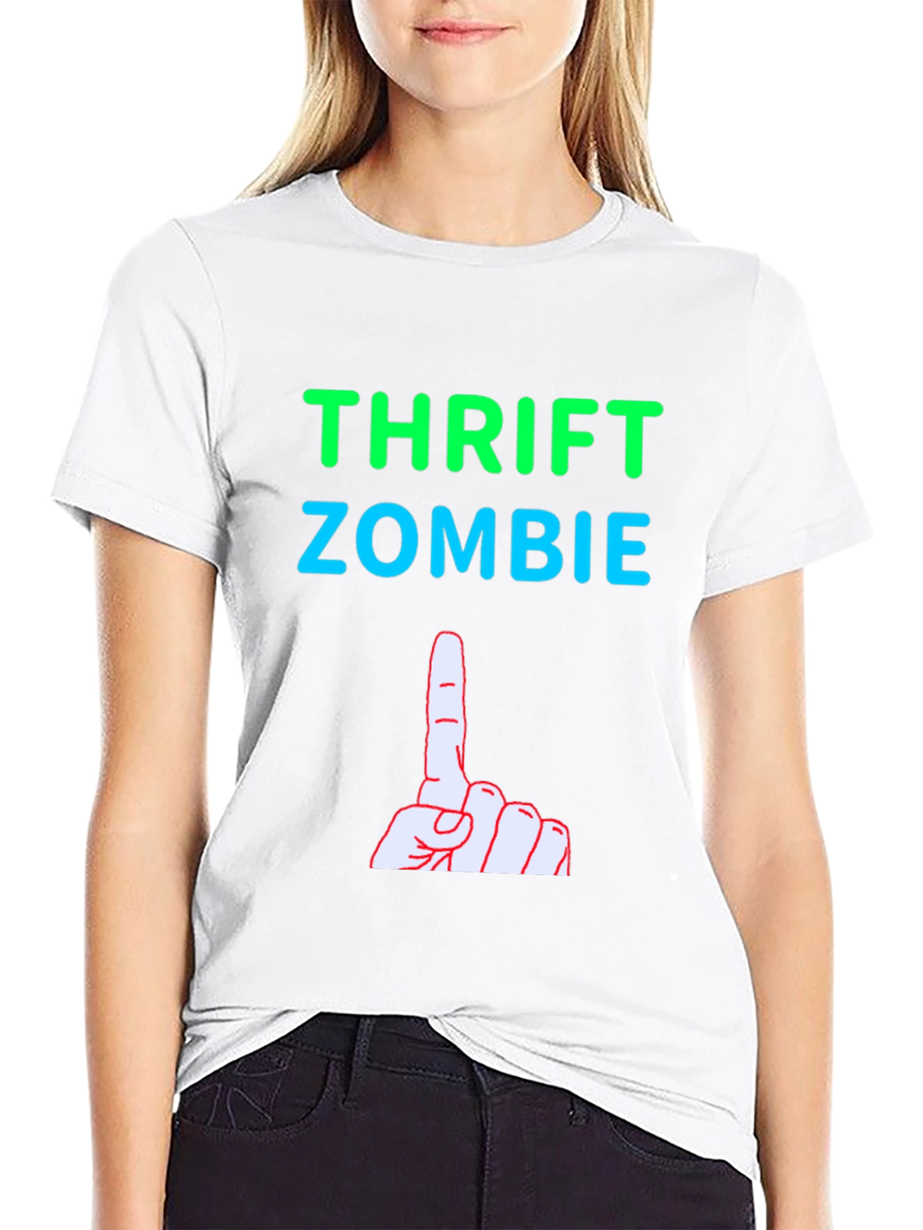 Thrift Zombie Graphic Tee - Quirky Humor T-Shirt
