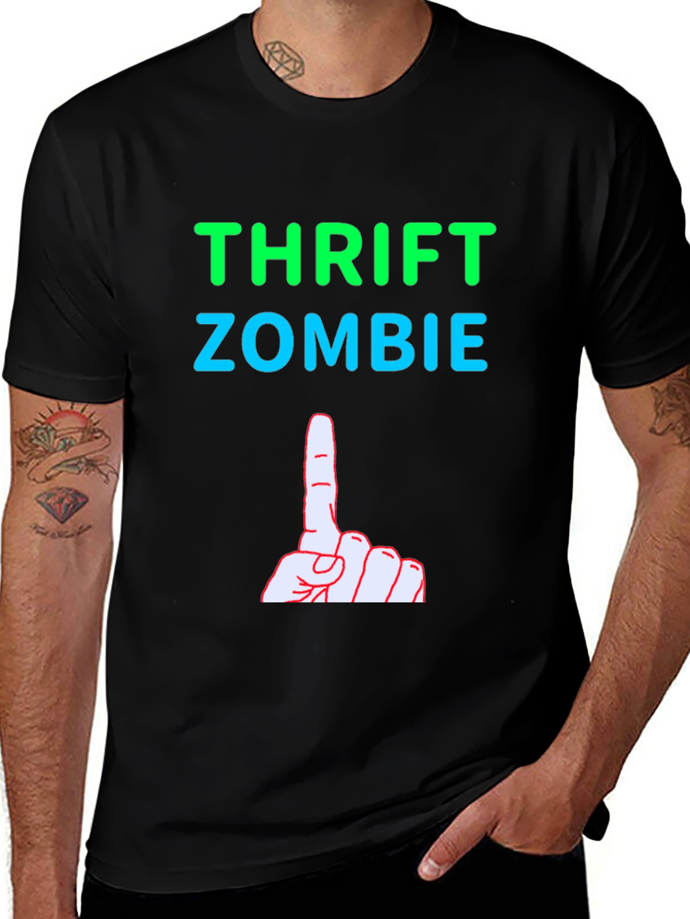 Thrift Zombie Graphic Tee - Quirky Humor T-Shirt