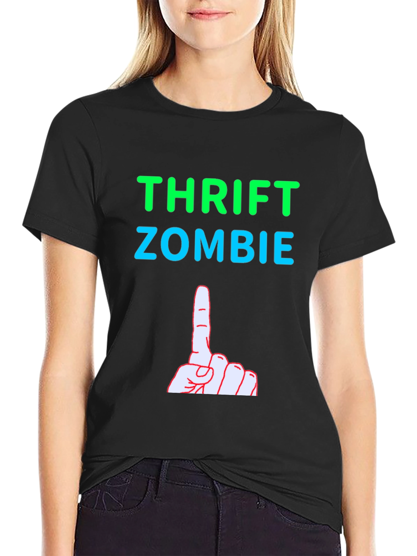 Thrift Zombie Graphic Tee - Quirky Humor T-Shirt