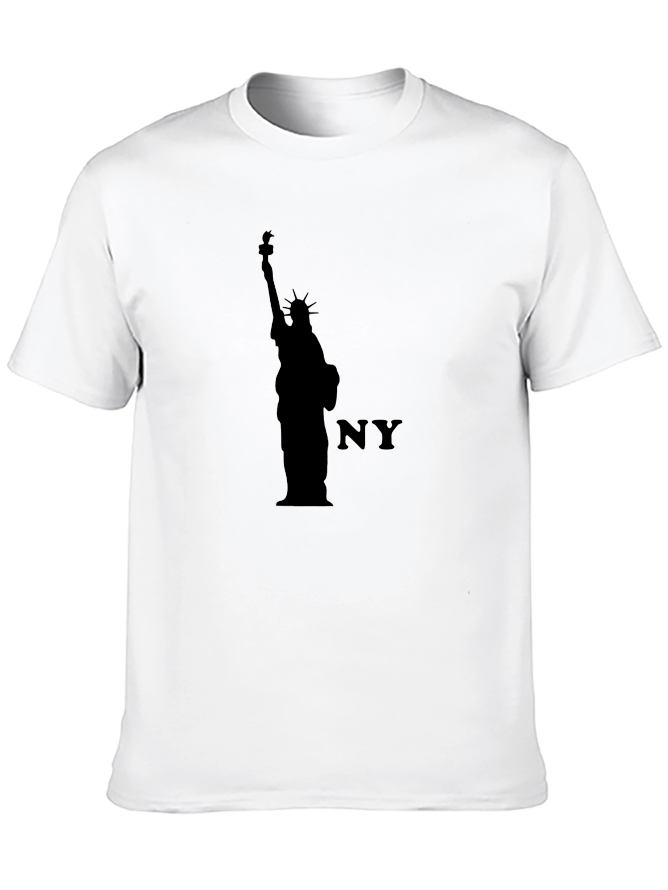 NY Liberty Statue Graphic Tee - Black Cotton Blend