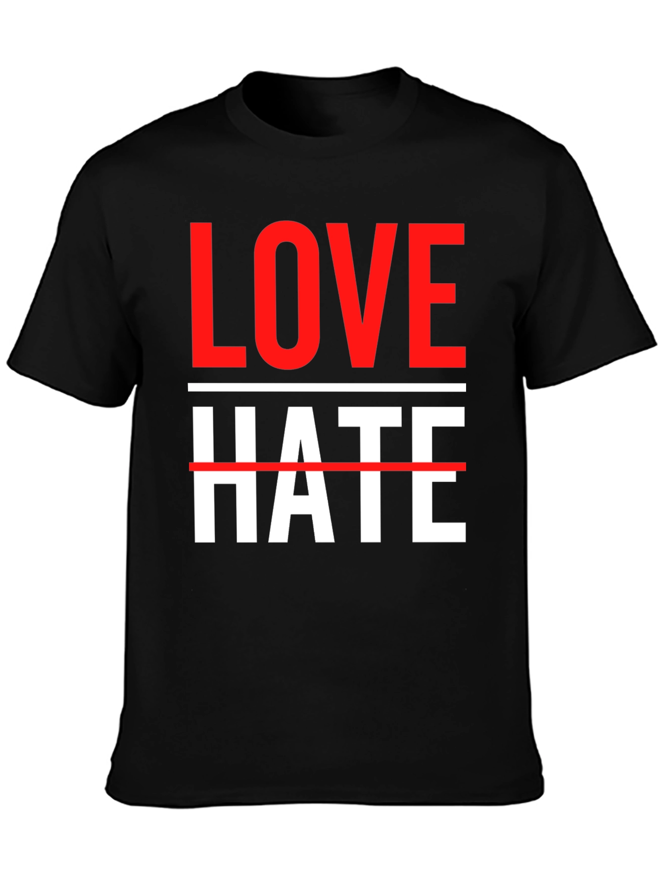 Love Over Hate Graphic Tee - Stylish Statement T-Shirt