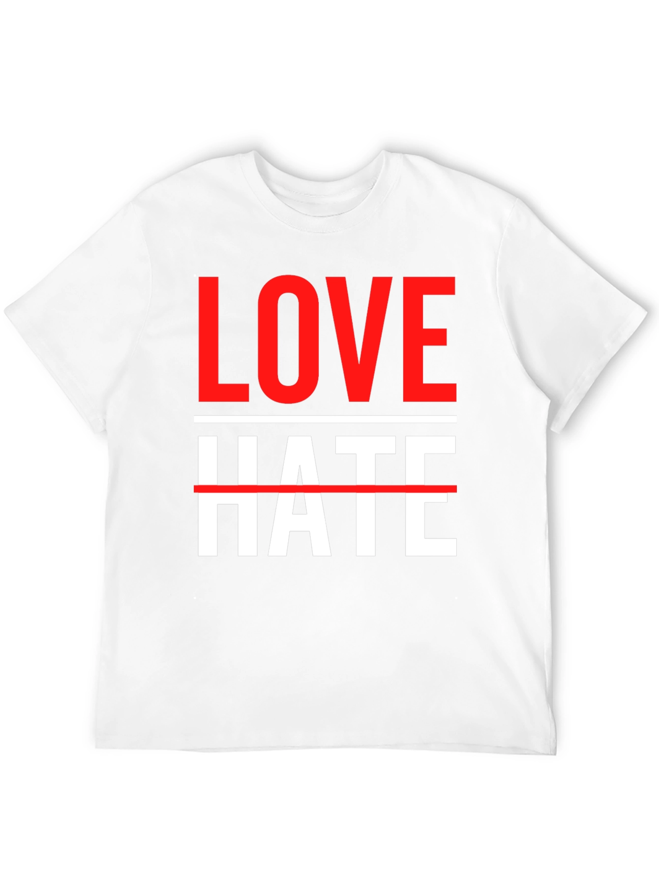 Love Over Hate Graphic Tee - Stylish Statement T-Shirt