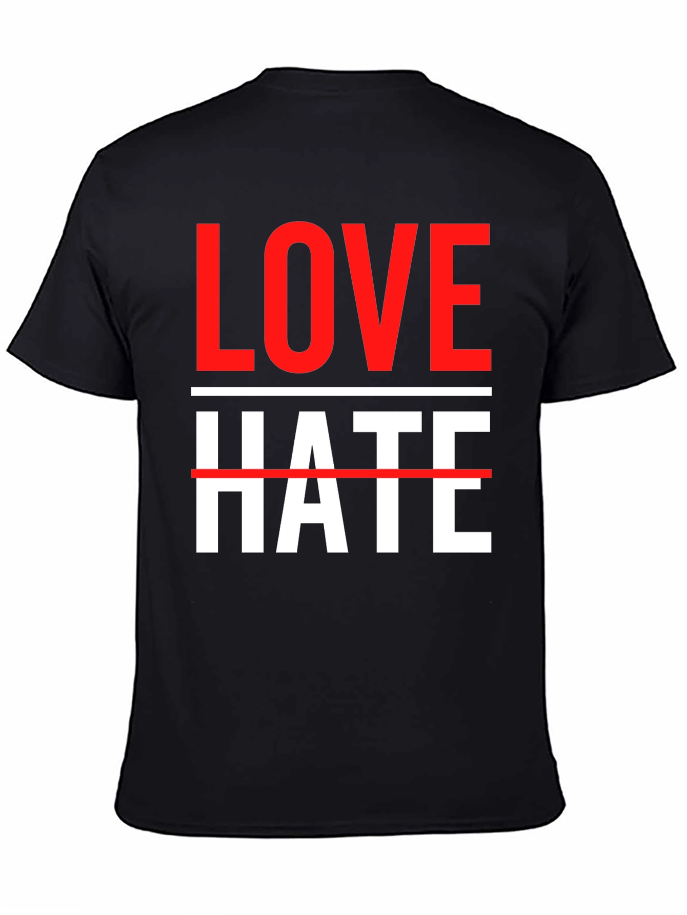 Love Over Hate Graphic Tee - Stylish Statement T-Shirt