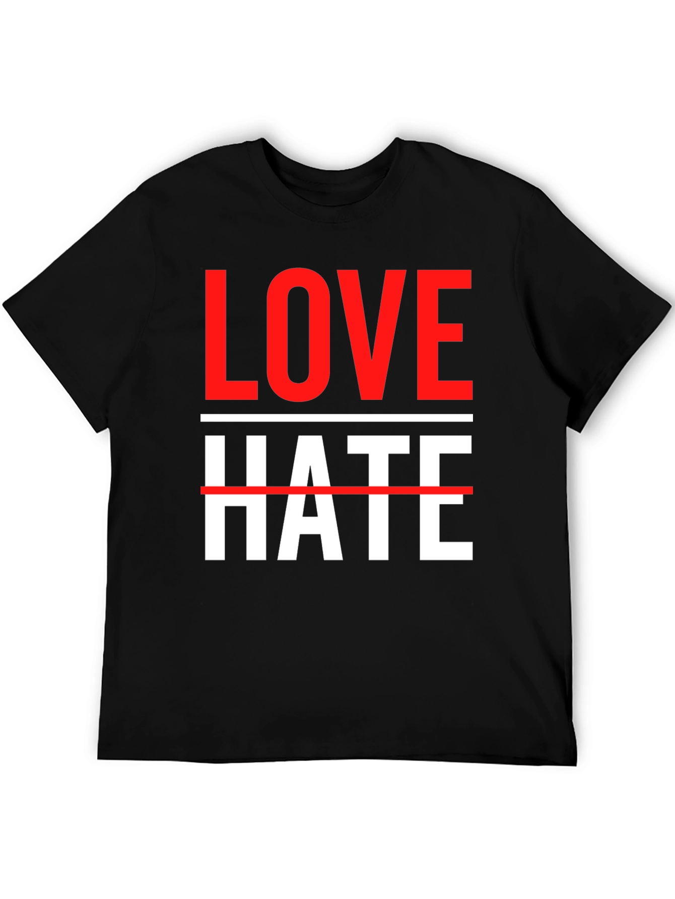 Love Over Hate Graphic Tee - Stylish Statement T-Shirt