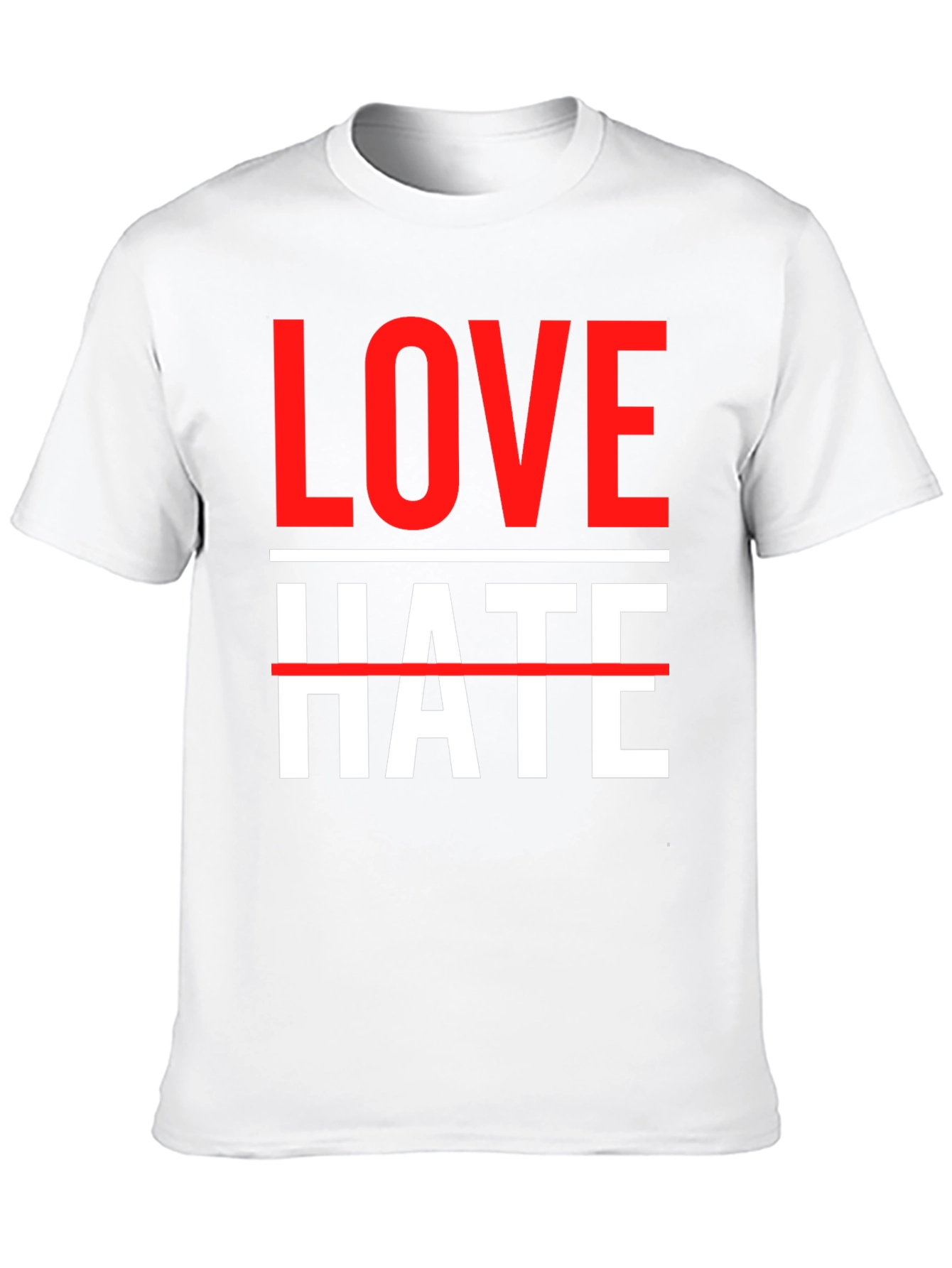 Love Over Hate Graphic Tee - Stylish Statement T-Shirt
