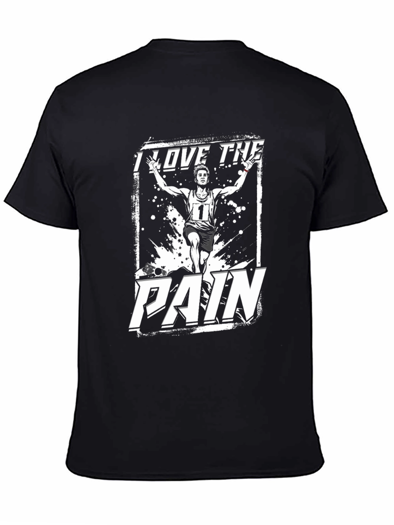 I Love The Pain Graphic Tee - Black
