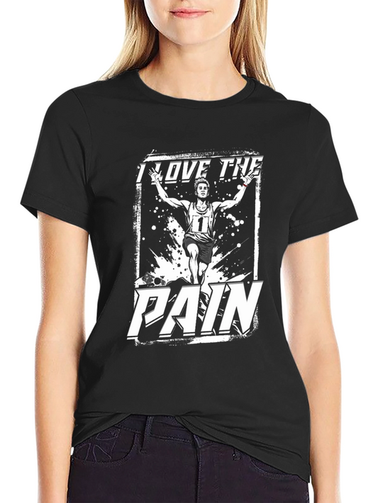I Love The Pain Graphic Tee - Black