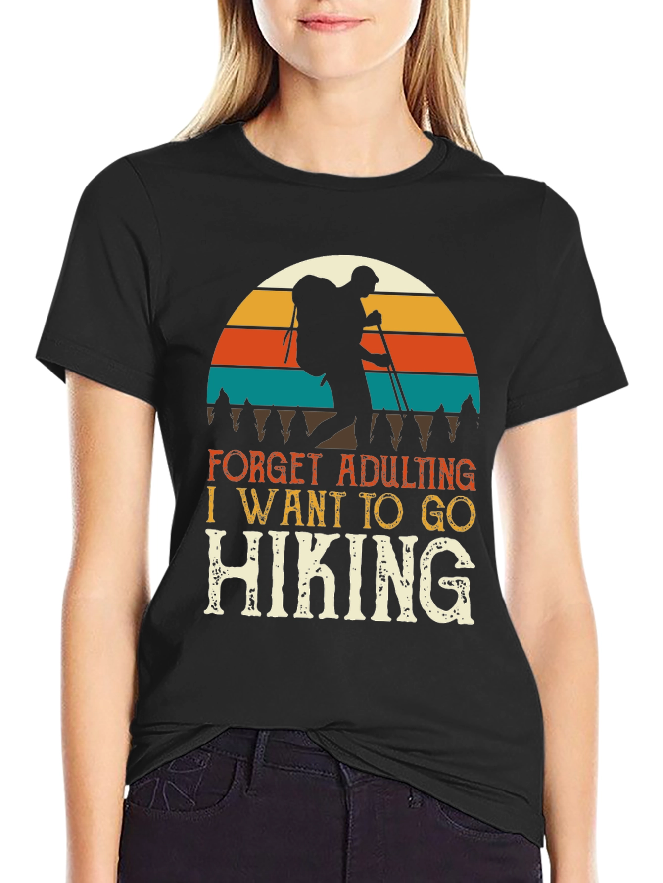 Hiking Adventure Tee: Forget Adulting Go Hiking T-Shirt