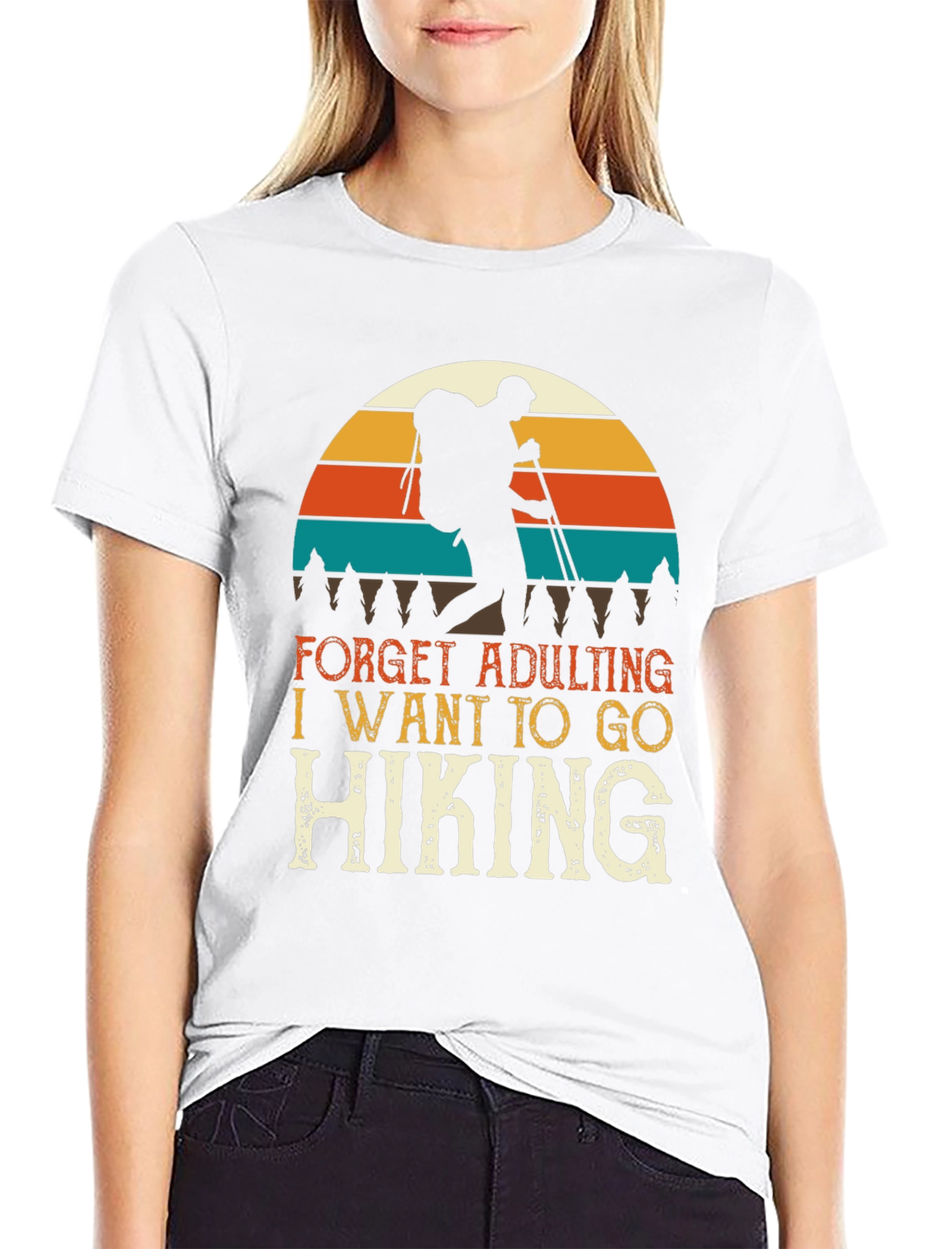 Hiking Adventure Tee: Forget Adulting Go Hiking T-Shirt