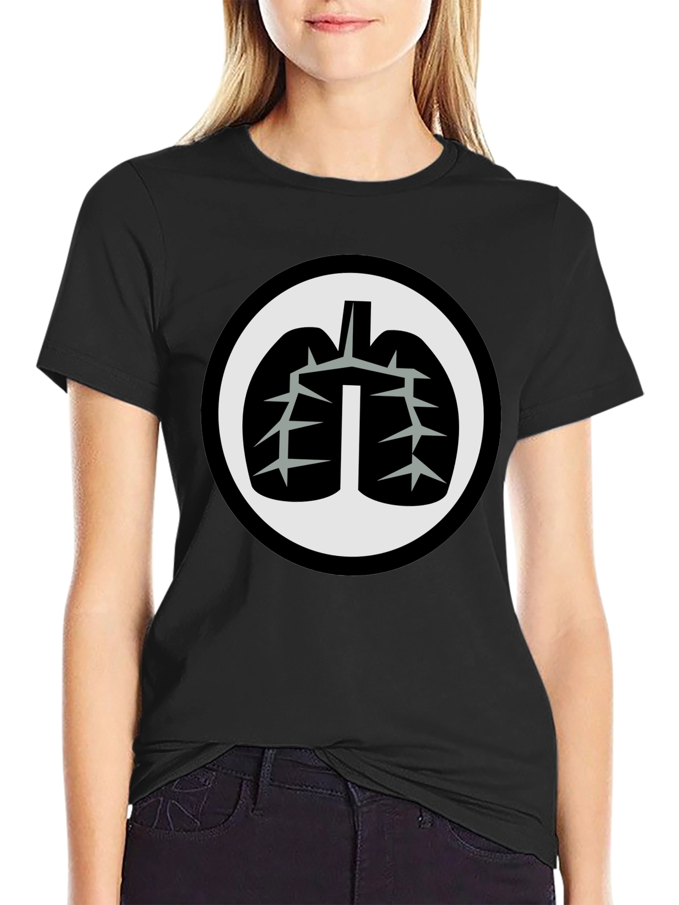 Lung Graphic Black T-Shirt