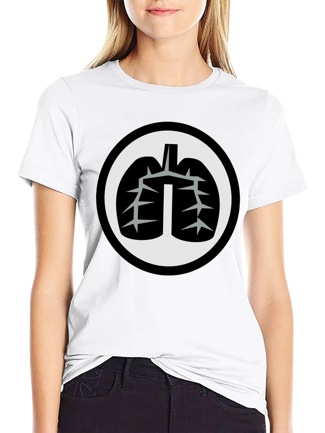Lung Graphic Black T-Shirt