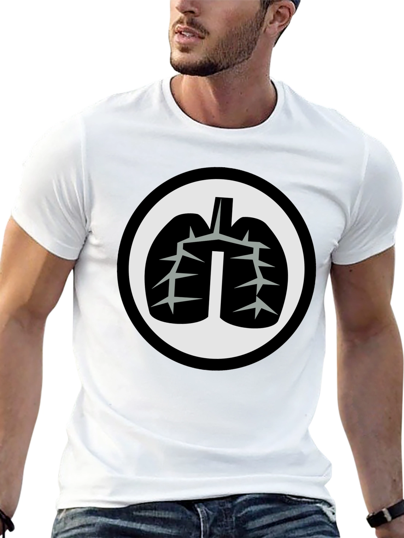Lung Graphic Black T-Shirt