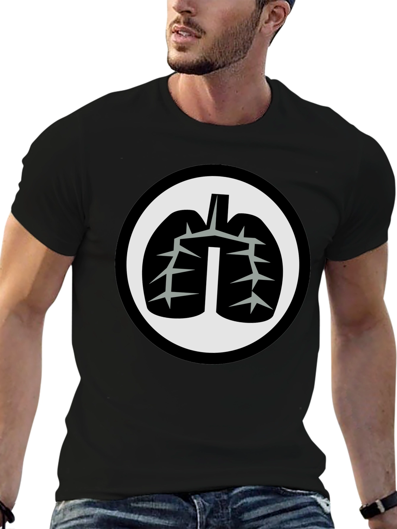Lung Graphic Black T-Shirt