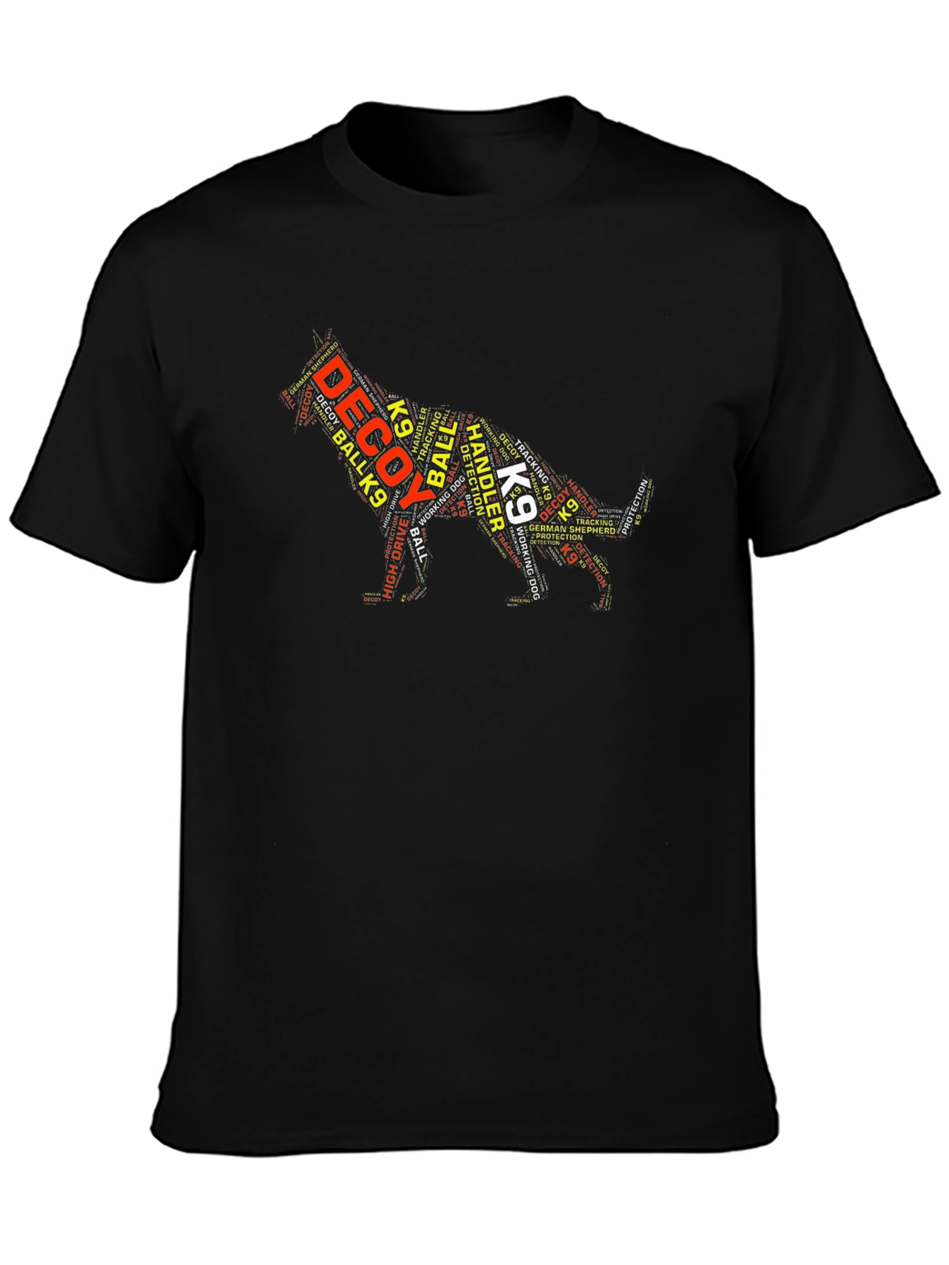 K9 German Shepherd Word Art Graphic T-Shirt