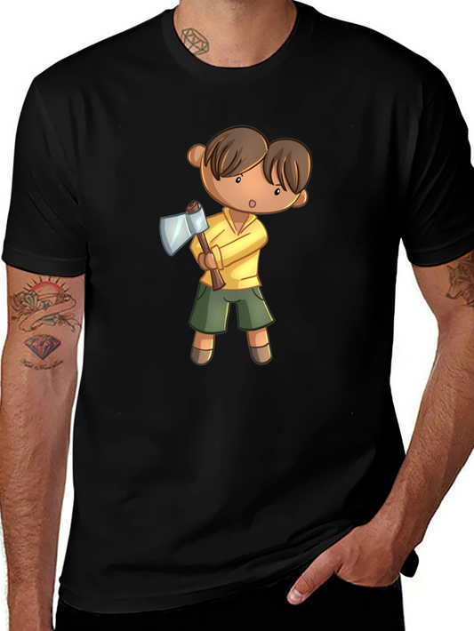 Cartoon Axe Man T-Shirt