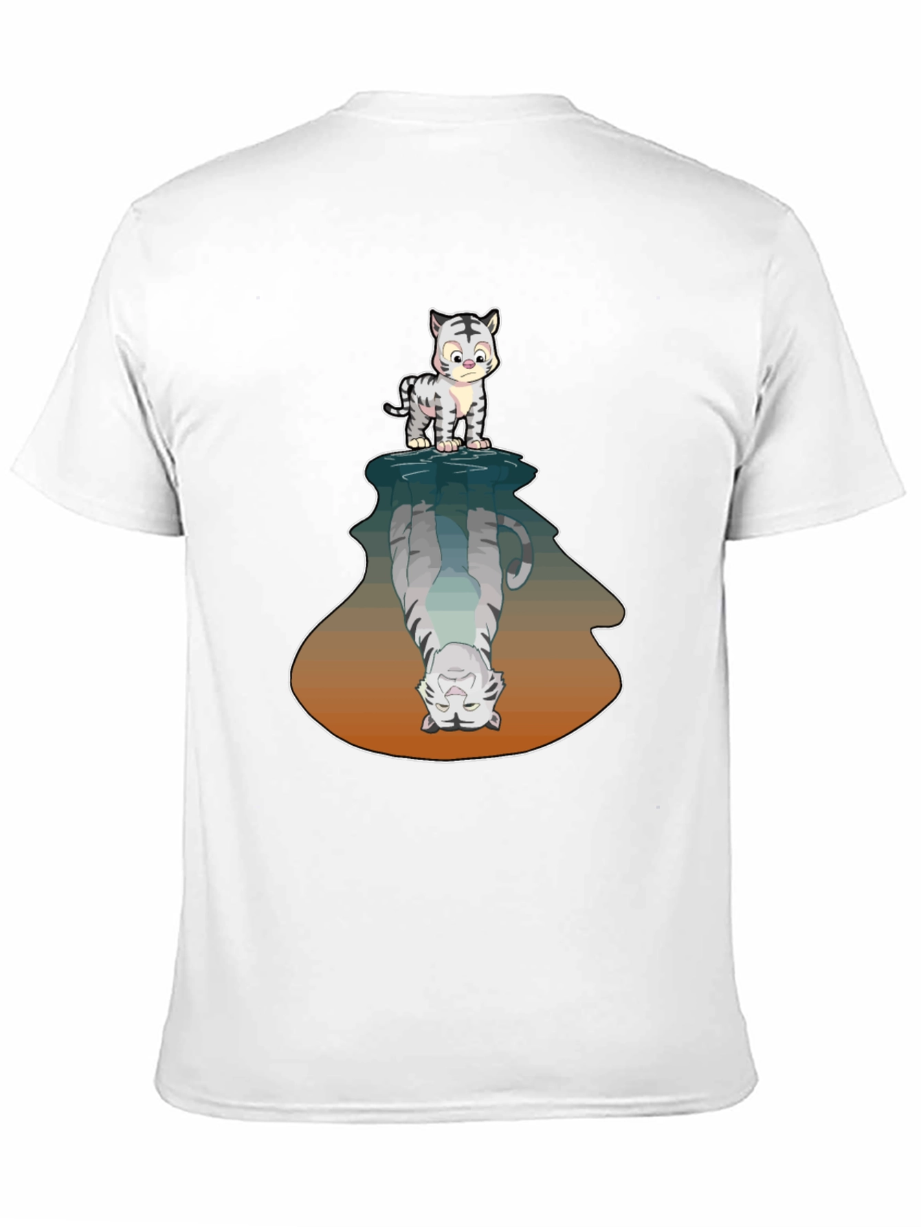 Cute Tiger Reflection Graphic Tee