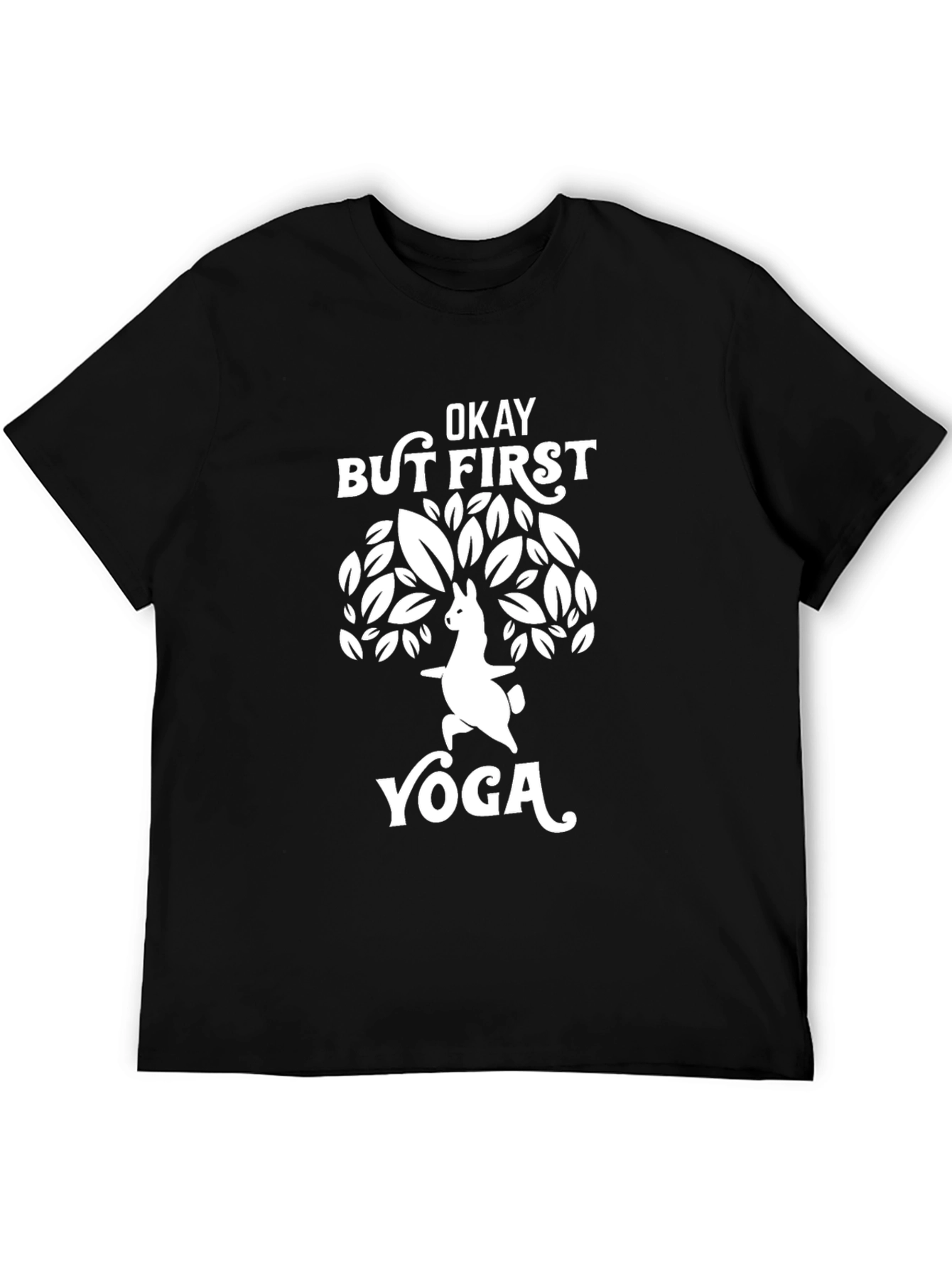 Yoga Llama T-Shirt - Okay But First Yoga