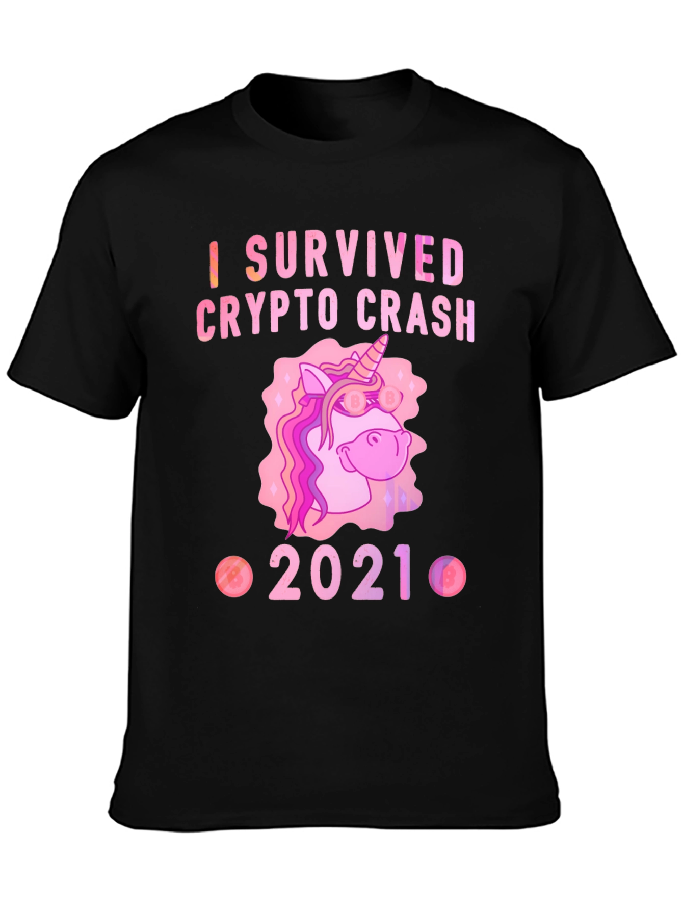 Crypto Crash Survivor 2021 Black T-Shirt