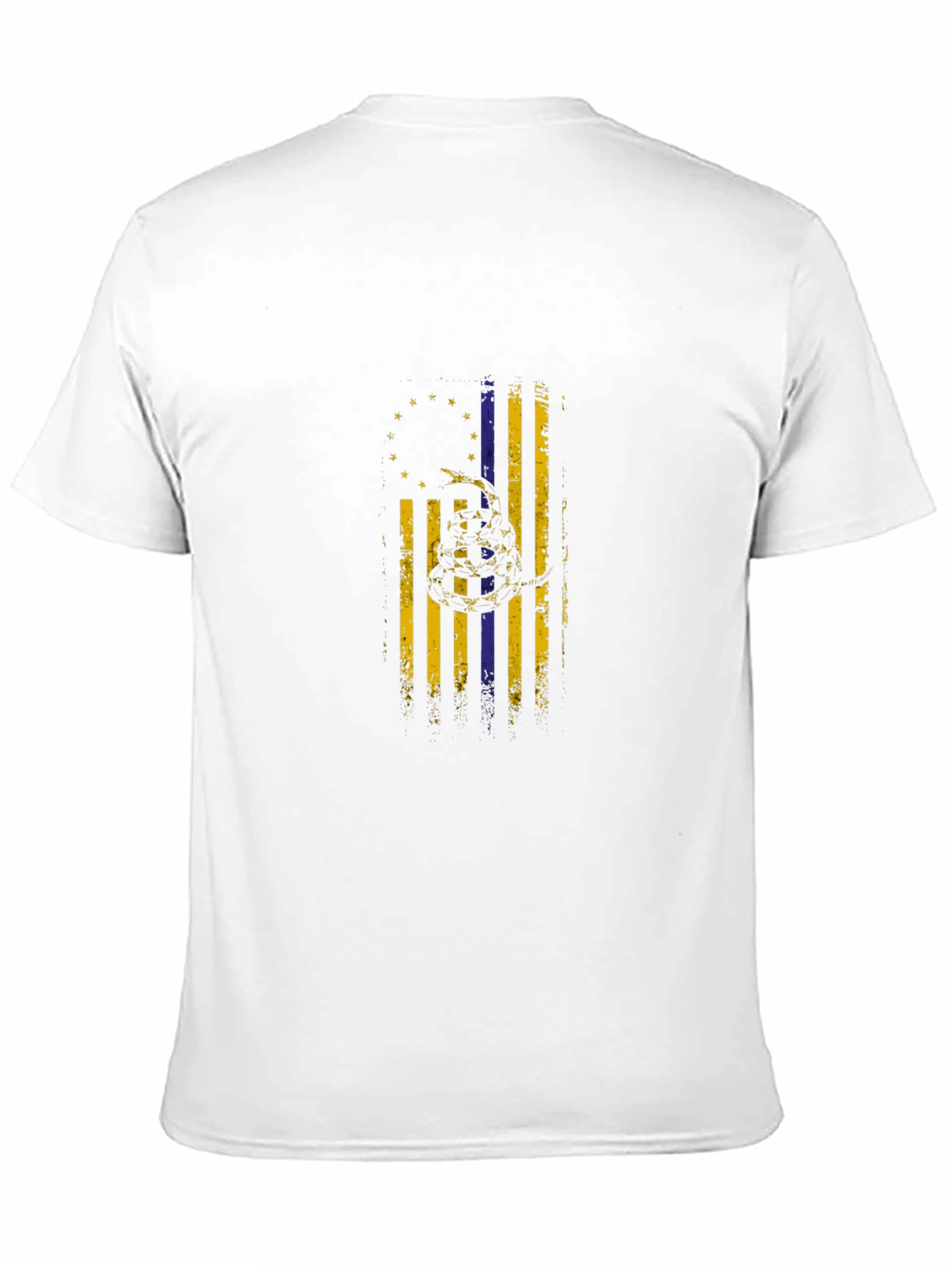 Distressed Gadsden Flag Black T-Shirt