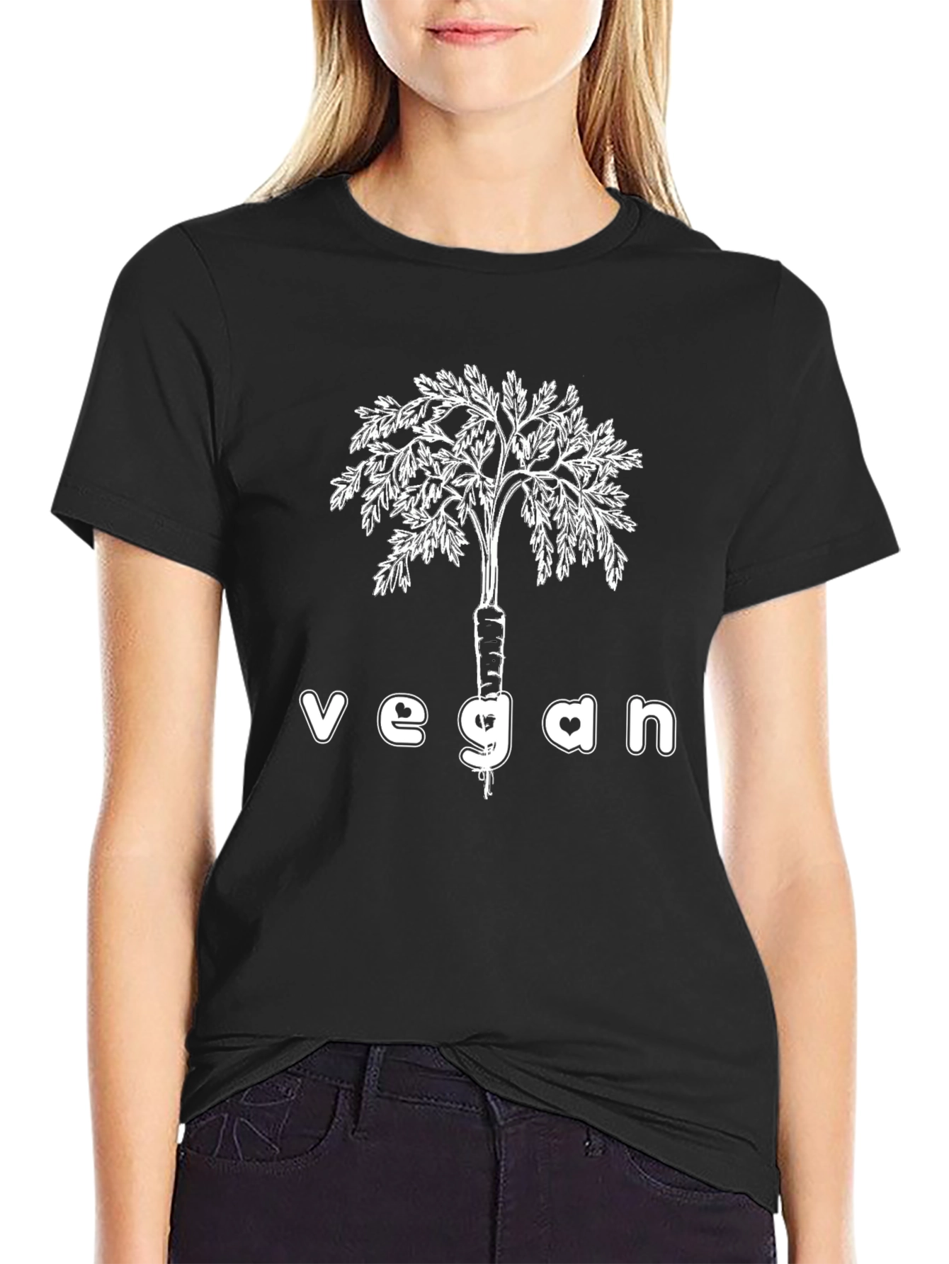 Vegan Carrot Tree Graphic T-Shirt
