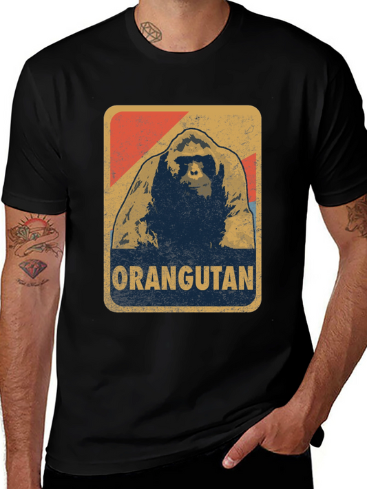 Retro Orangutan Graphic Tee - Vintage Style Ape T-Shirt